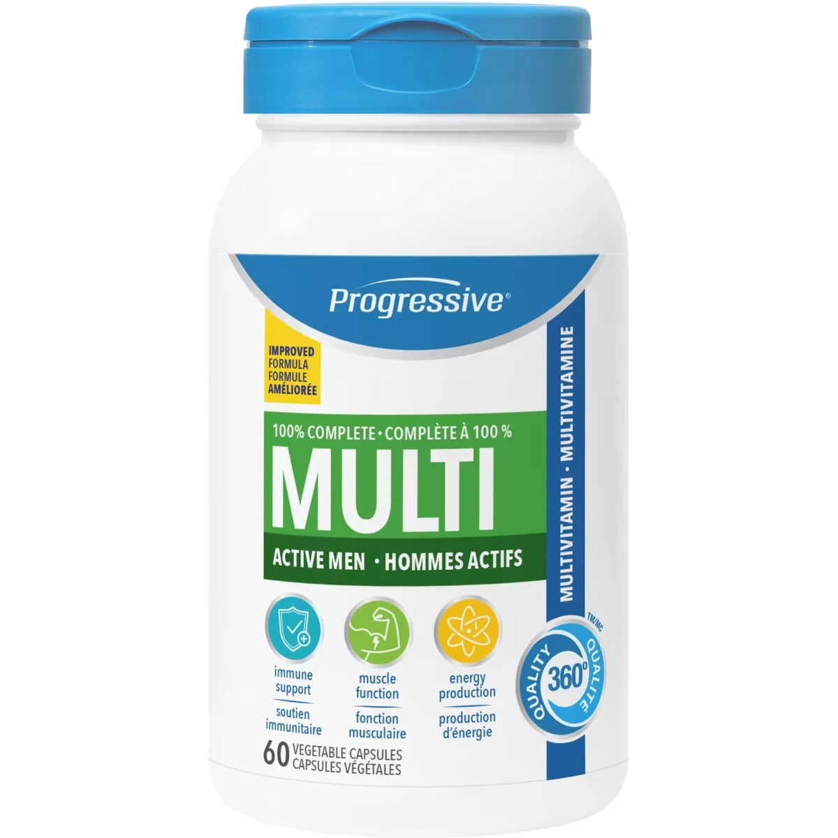 Multivitamínico 100% Completo Hombres Activos Progressive