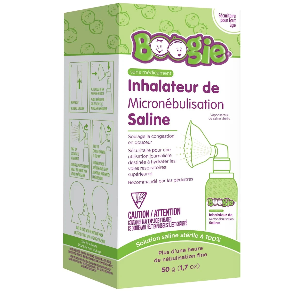 Inhalador de Micronebulización Salina Boogie