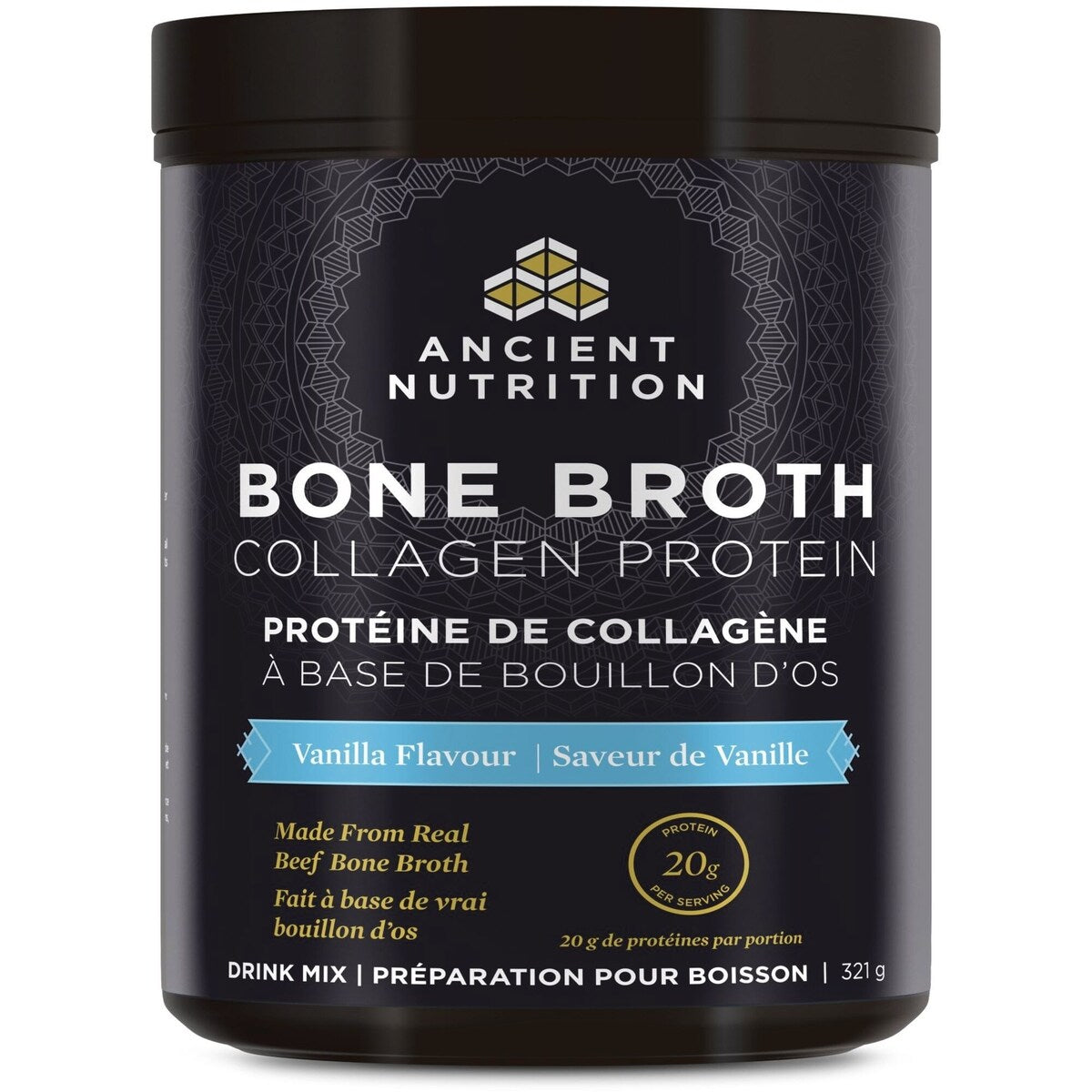 Colágeno en Polvo de Caldo de Huesos Sabor Vainilla Ancient Nutrition