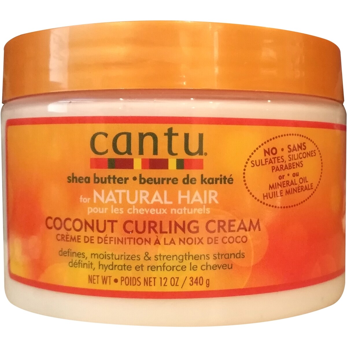 Crema de Peinado con Coco para Cabello Rizado Cantu