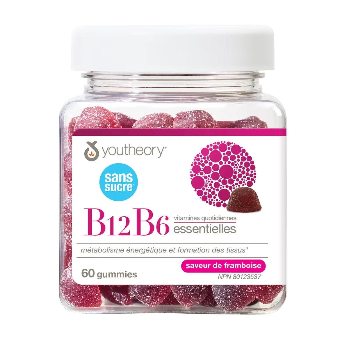 Gomitas Vitaminas B12B6 sin Azúcar Youtheory