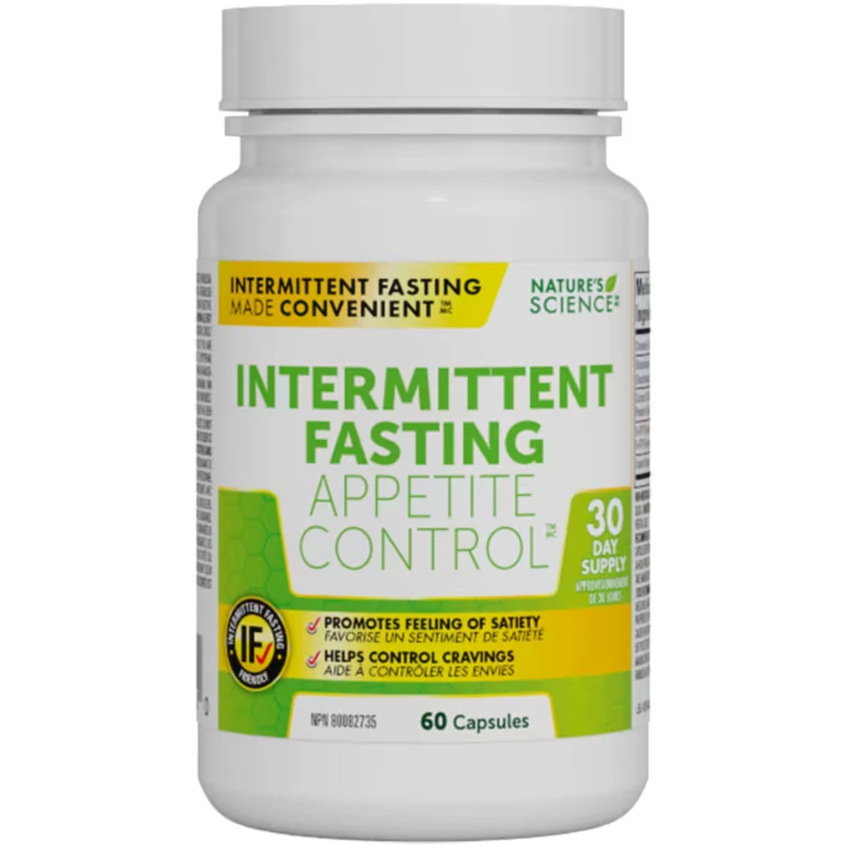 Suplemento Ayuno Intermitente Control del Apetito Nature's Science