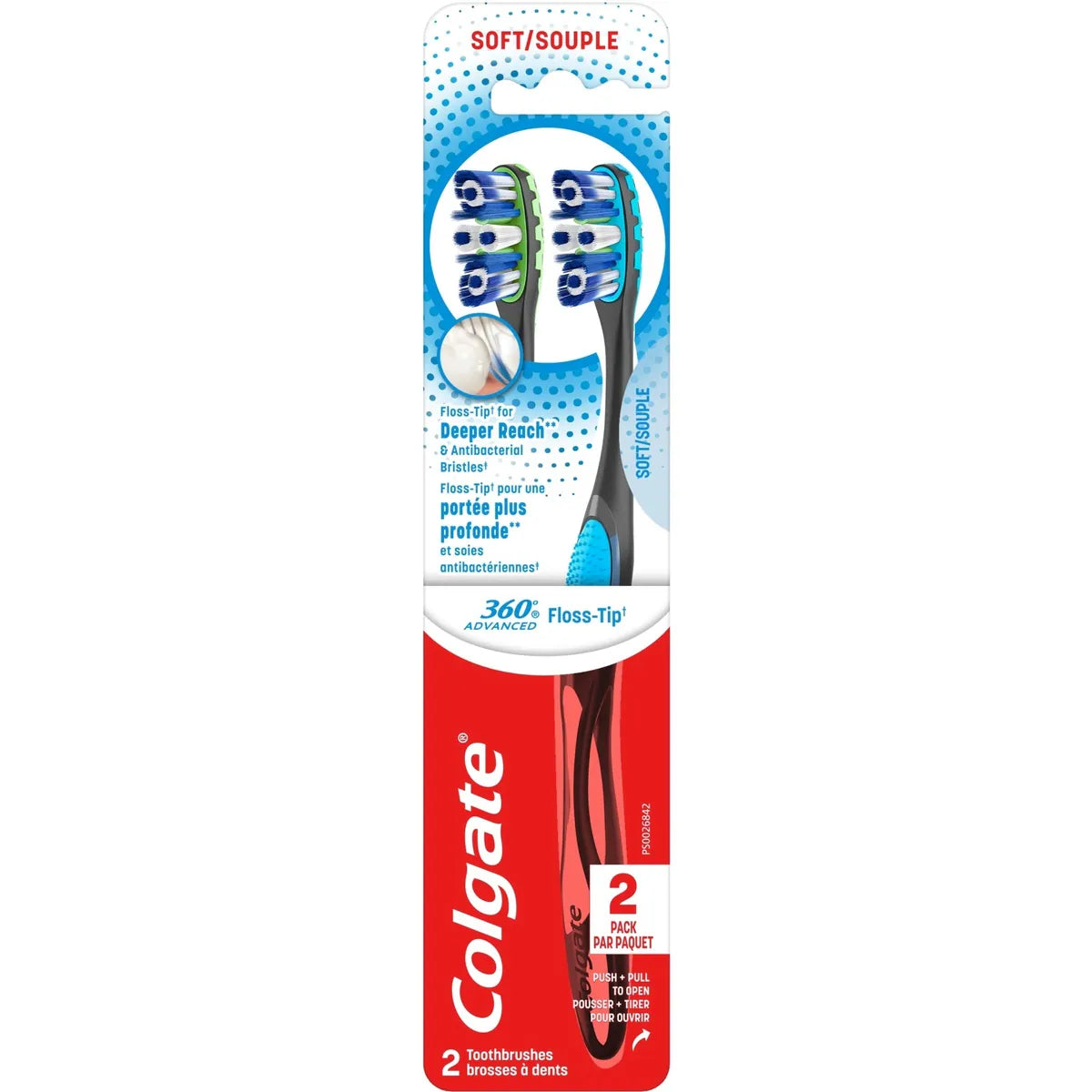 Cepillo de Dientes 360 Suave Adulto Paquete de 2 Colgate