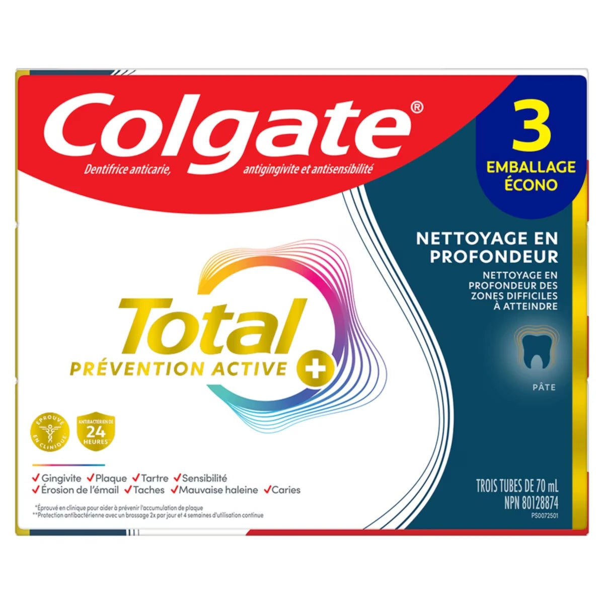 Pasta Dental Total Prevention Active Plus Limpieza Colgate