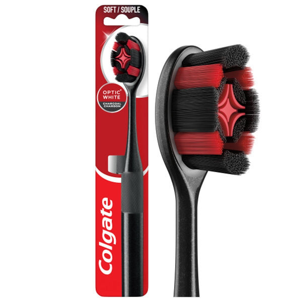 Cepillo de Dientes Suave Optic White Carbón Activado Colgate