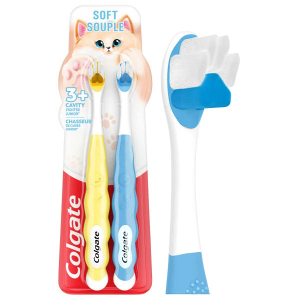 Higiene Bucal Pack de Cepillos De Dientes Suaves para Niños Colgate