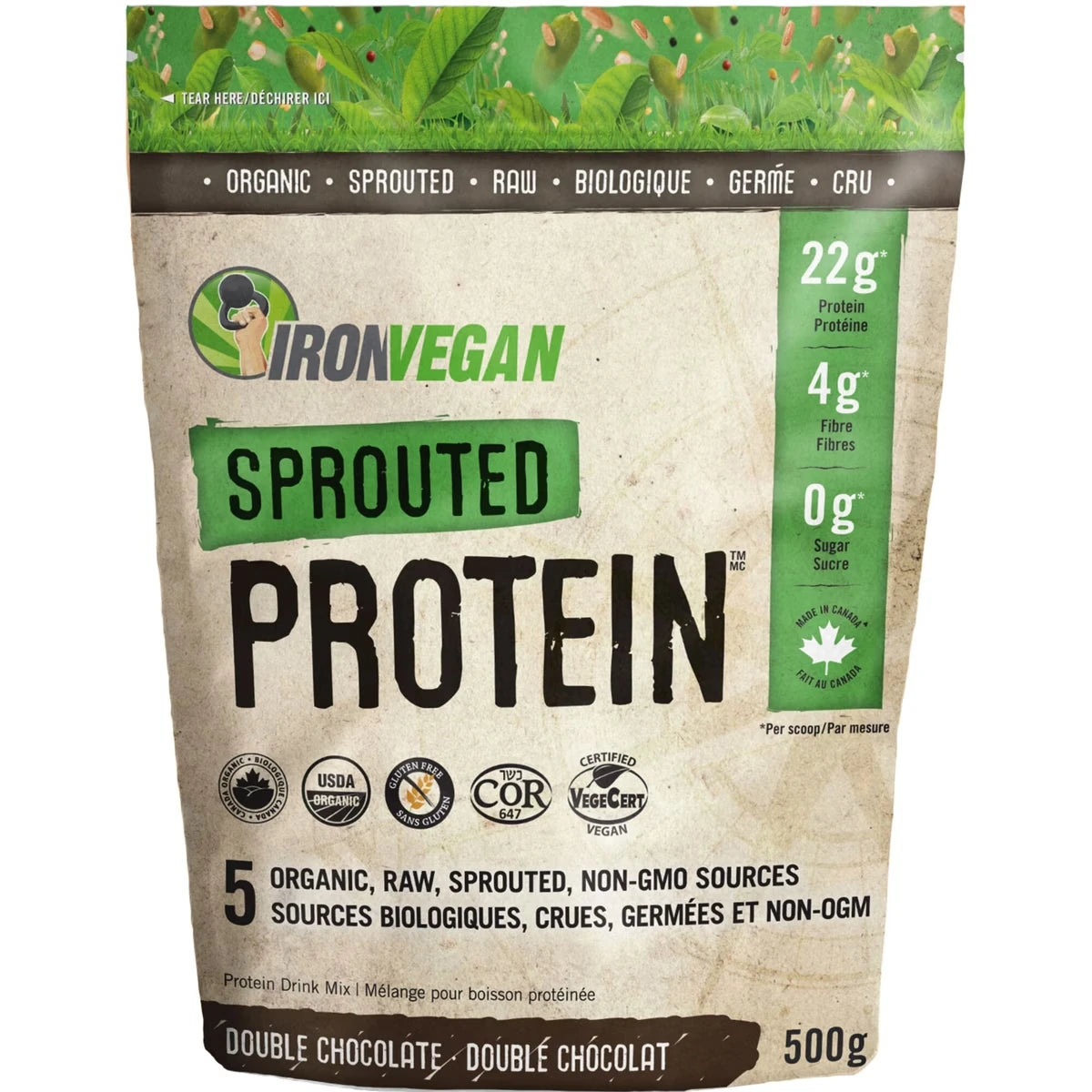 Proteína Vegetal Germinada Sprouted Chocolate Iron Vegan