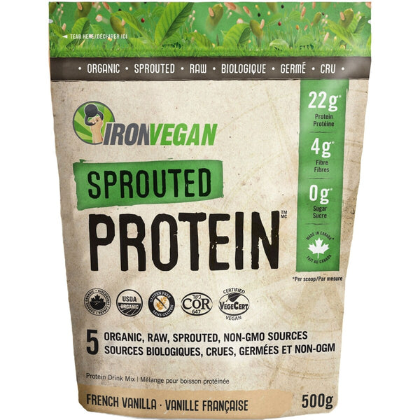 Proteína Vegetal Germinada Sprouted Vainilla Iron Vegan