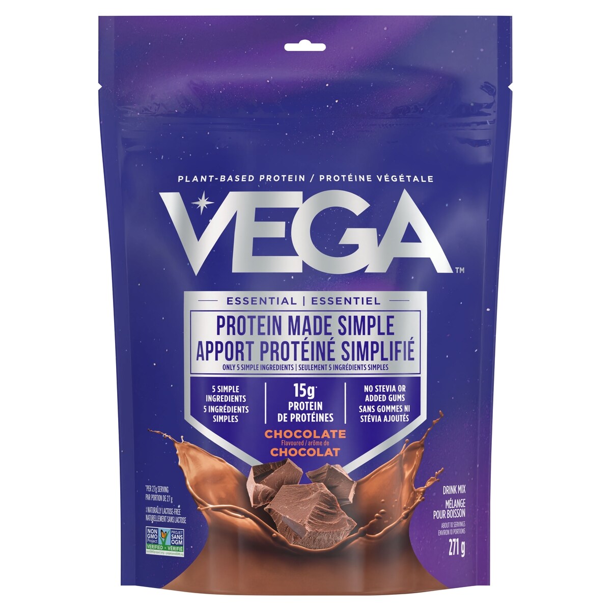 Proteína en Polvo Protein Made Simple Chocolate Negro Vega