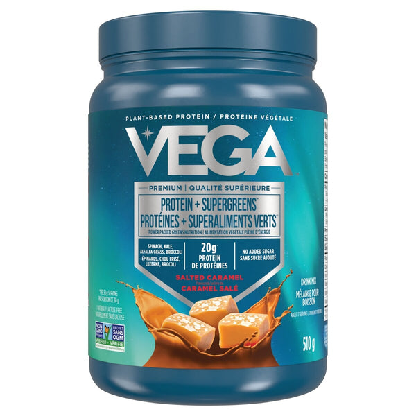Proteína en Polvo con Vegetales Verdes Caramelo Salado Vega