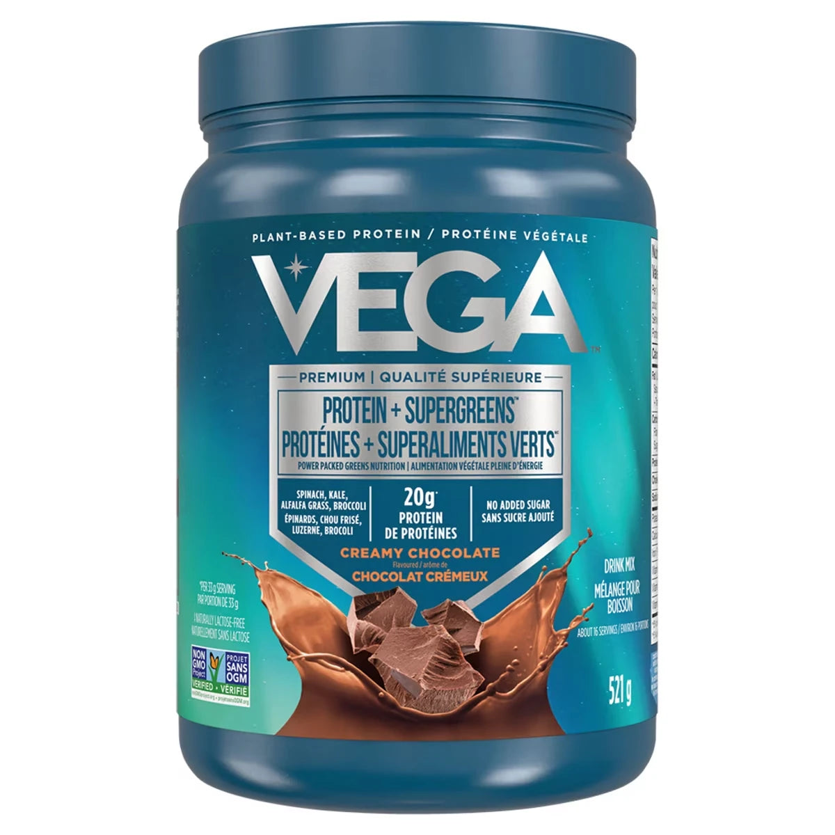 Proteína en Polvo Proteínas y Verduras Verdes Chocolate Vega