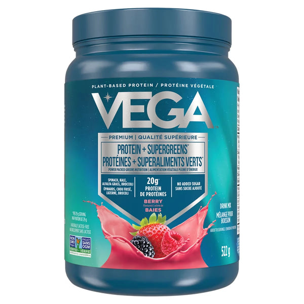 Proteína en Polvo con Verduras Verdes Sabor Bayas Vega