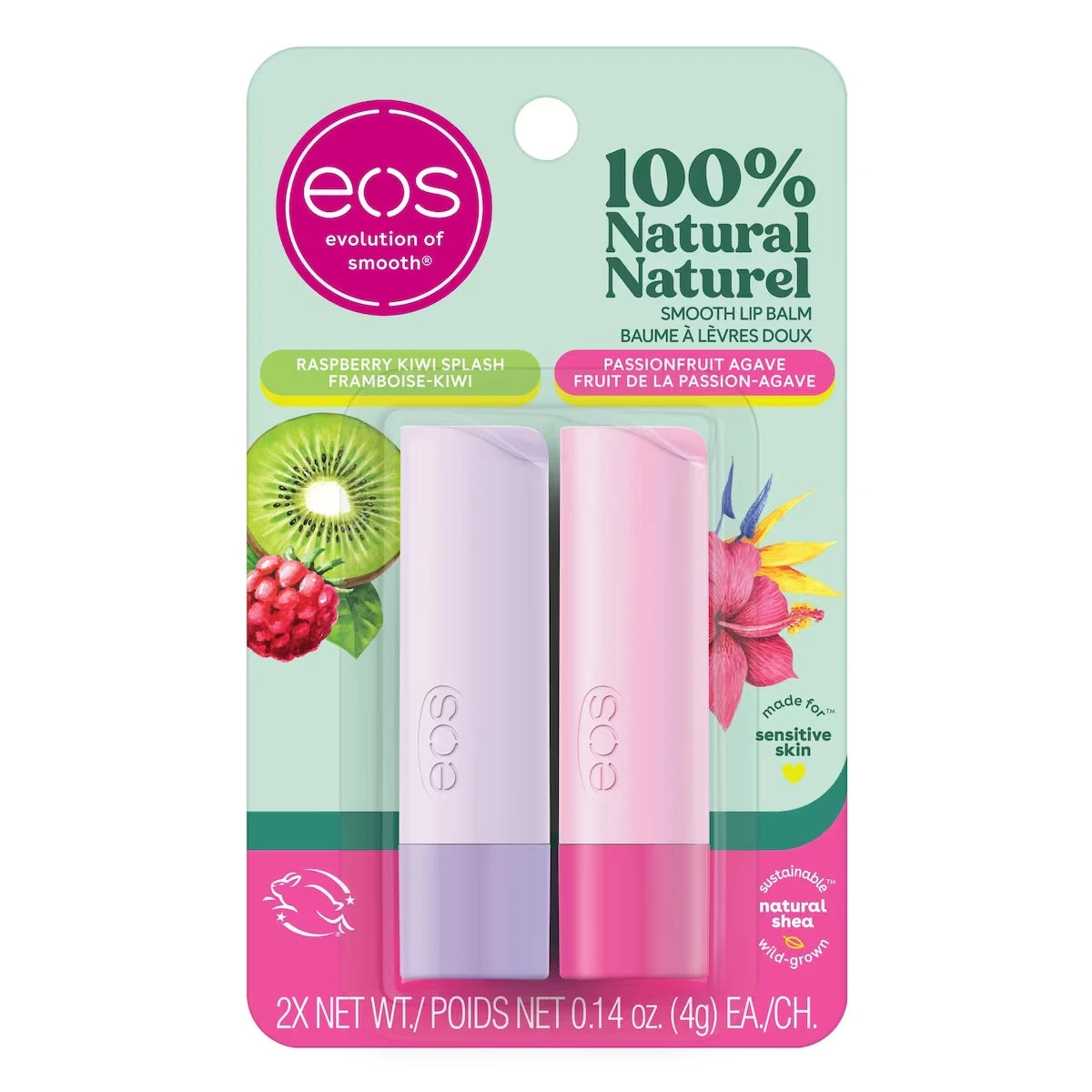 Bálsamo Labial Frambuesa Kiwi y Maracuyá Agave EOS