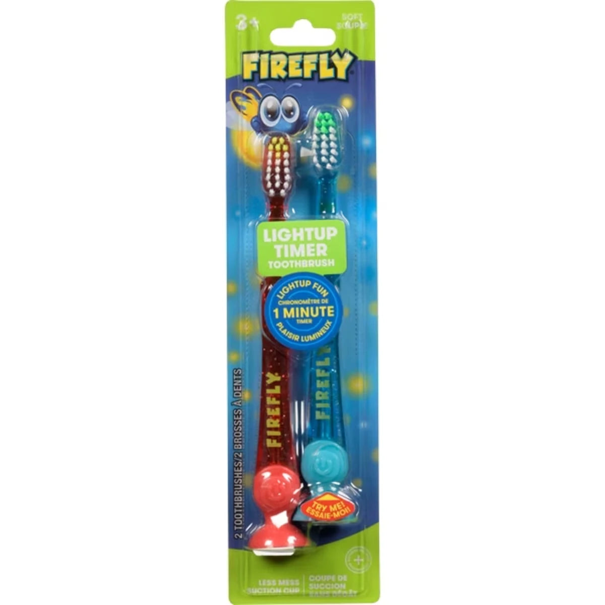 Higiene Bucal Cepillo de Dientes Luminoso con Temporizador 2ct Firefly