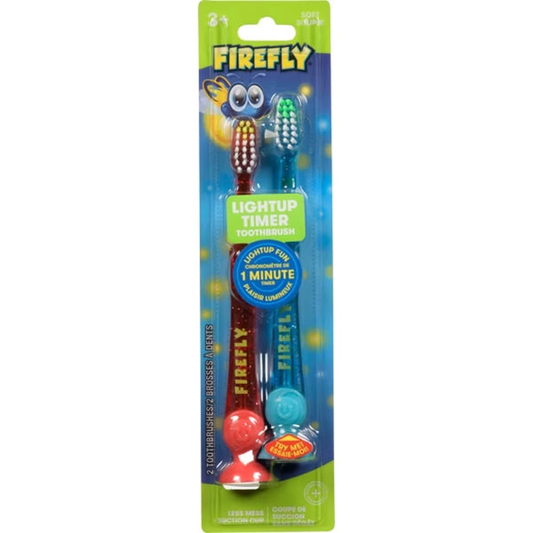 Higiene Bucal Cepillo de Dientes Luminoso con Temporizador 2ct Firefly