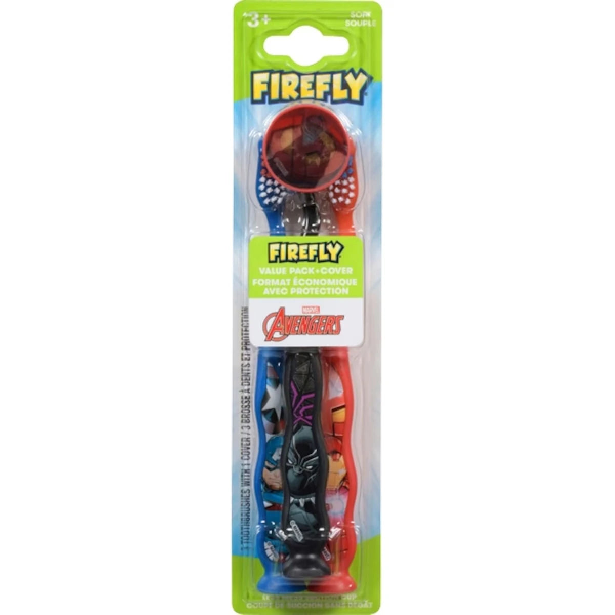Cepillos de Dientes Niños Marvel Avengers Suaves 3 uds Firefly