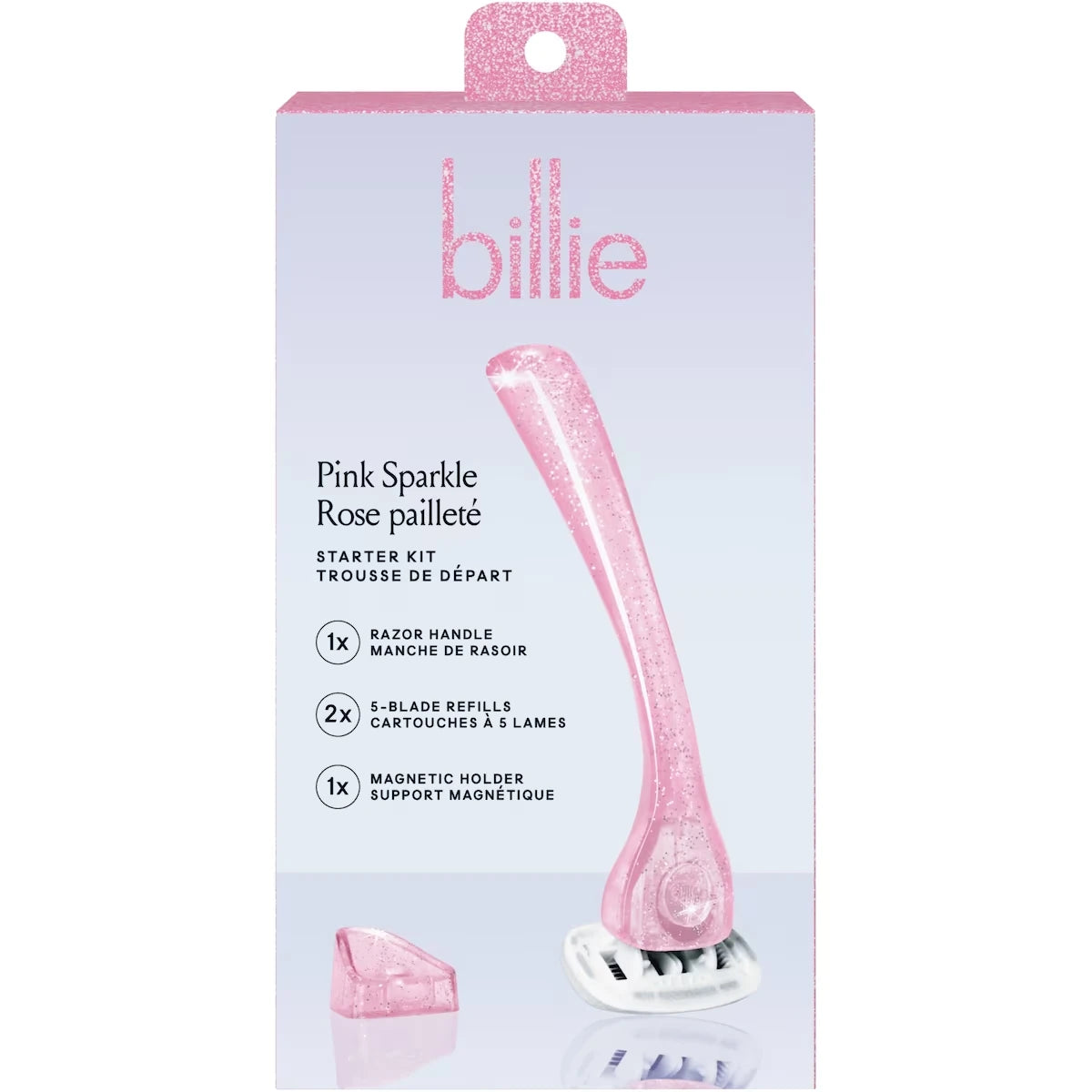 Kit de Afeitado para Mujer Rosado con Brillo billie