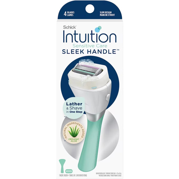 Máquina de Afeitar Sleek Handle Piel Sensible 1 Cartucho Schick