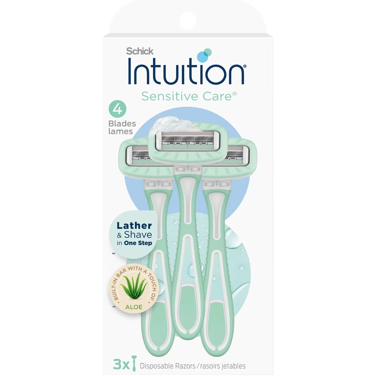 Afeitadoras Desechables 4 Hojas Intuition Sensitive 3 un Schick