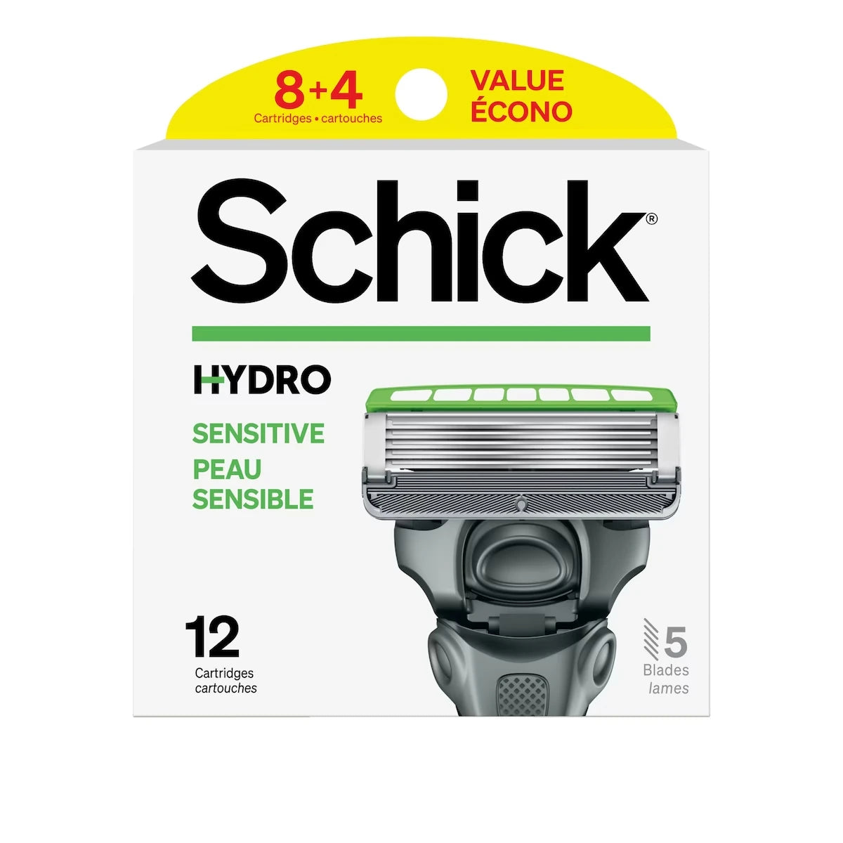 Cartuchos de Hojas Hydro Skin Comfort para Hombre con Gel Schick