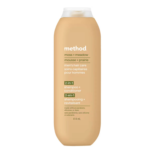 Shampoo y Acondicionador 2 en 1 para Hombre Moss + Meadow Method