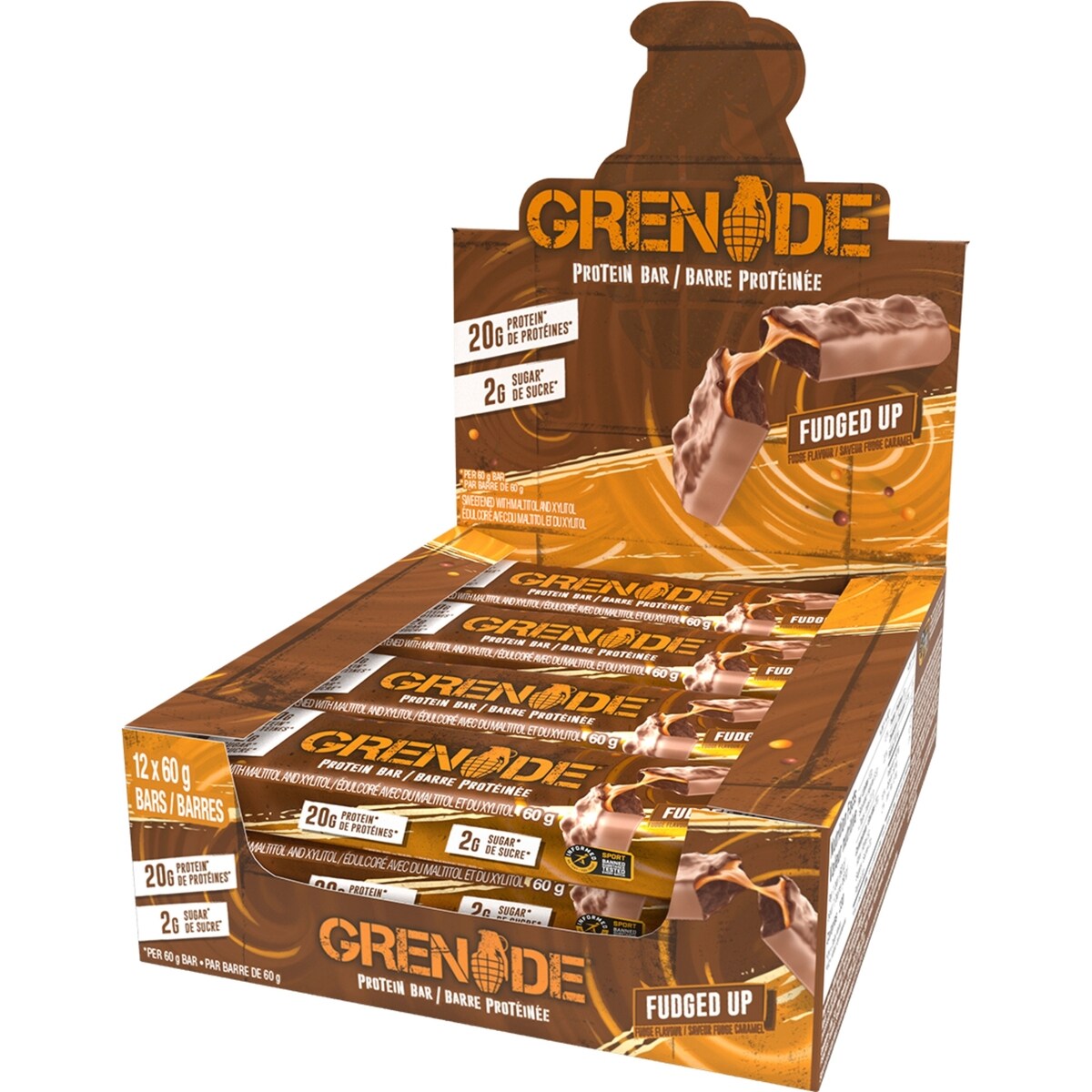 Barra de Proteína Fudge de Caramelo Grenade