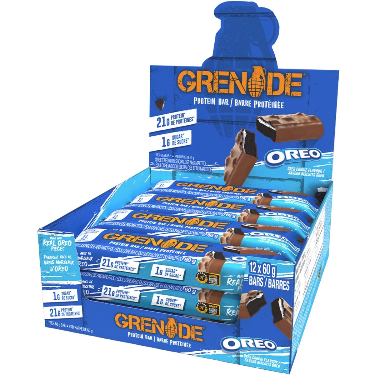 Barra de Proteína Oreo Grenade