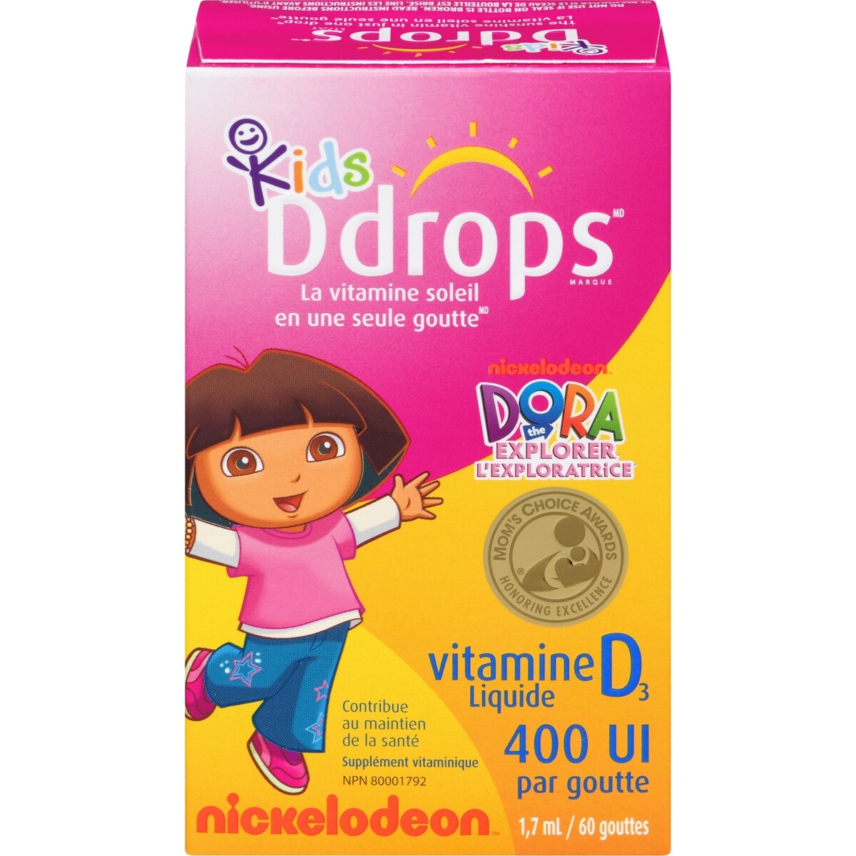 Vitamina D Niños 400 UI 60 Gotas D Drops