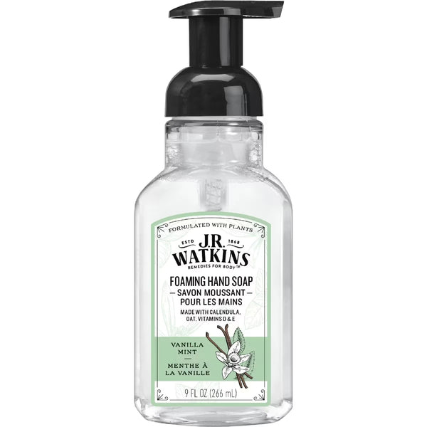 Jabón Espumoso para Manos Menta y Vainilla J.R.Watkins