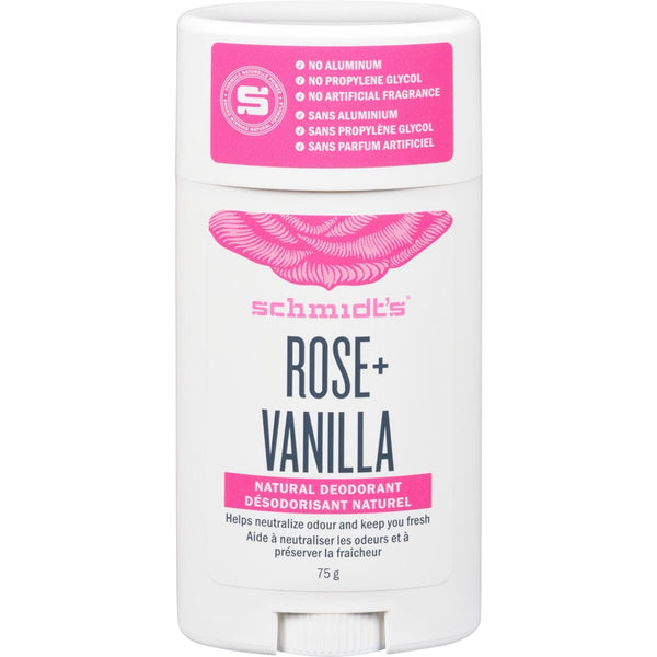 Desodorante Natural Rosa y Vainilla 75 g Schmidts