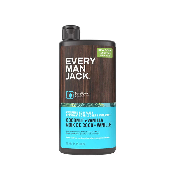 Gel de Ducha Limpiador para el Cuerpo Coco y Vainilla Every Man Jack