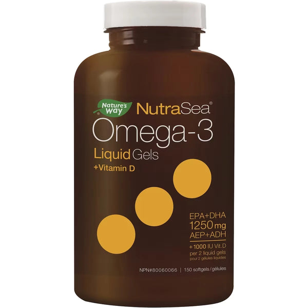 Cápsulas Líquidas Omega-3 NutraSea+D Menta Fresca Nature's Way