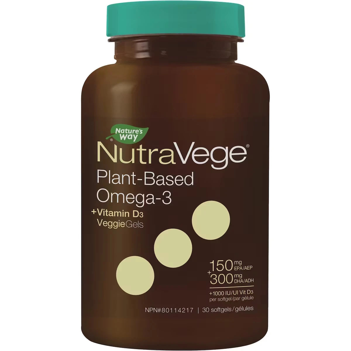 Cápsulas Vegetales Omega-3 NutraVege+D Nature's Way