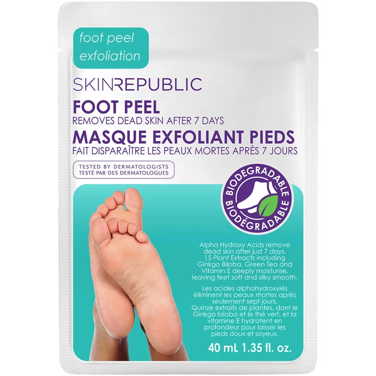 Mascarilla Exfoliante para Pies Skin Republic