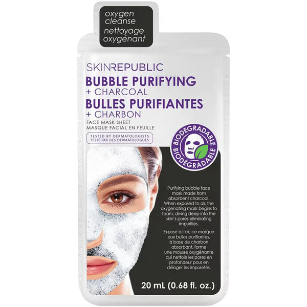 Mascarilla Facial de Burbujas con Carbón Activado Skin Republic