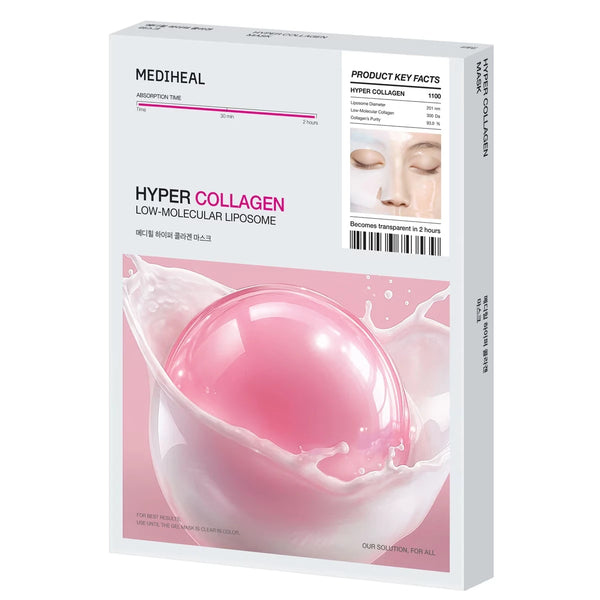 Mascarilla Hyper Colágeno Proteína Pack de 4 Mediheal