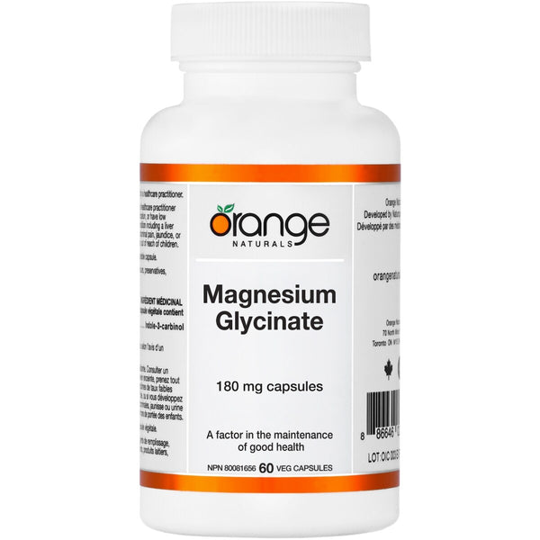 Glicinato de Magnesio 180 mg Orange Naturals