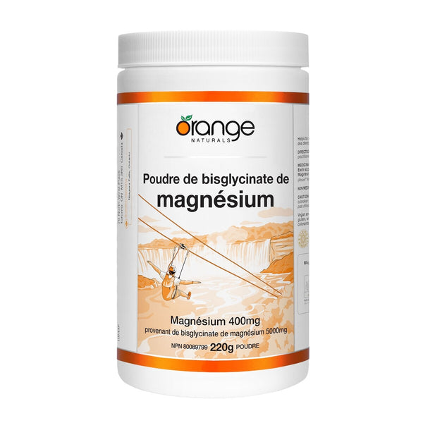 Glicinato de Magnesio en Polvo 400 mg Orange Naturals