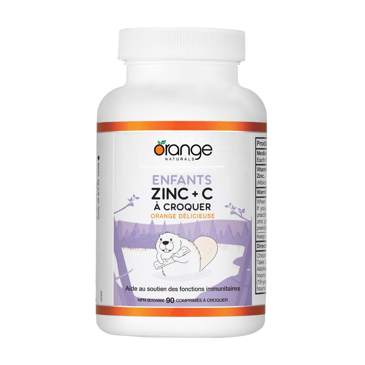 Zinc y Vitamina C Masticable Niños Naranja Orange Naturals