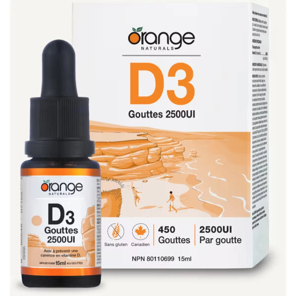 Vitamina D3 en Gotas 2500 UI Orange Naturals