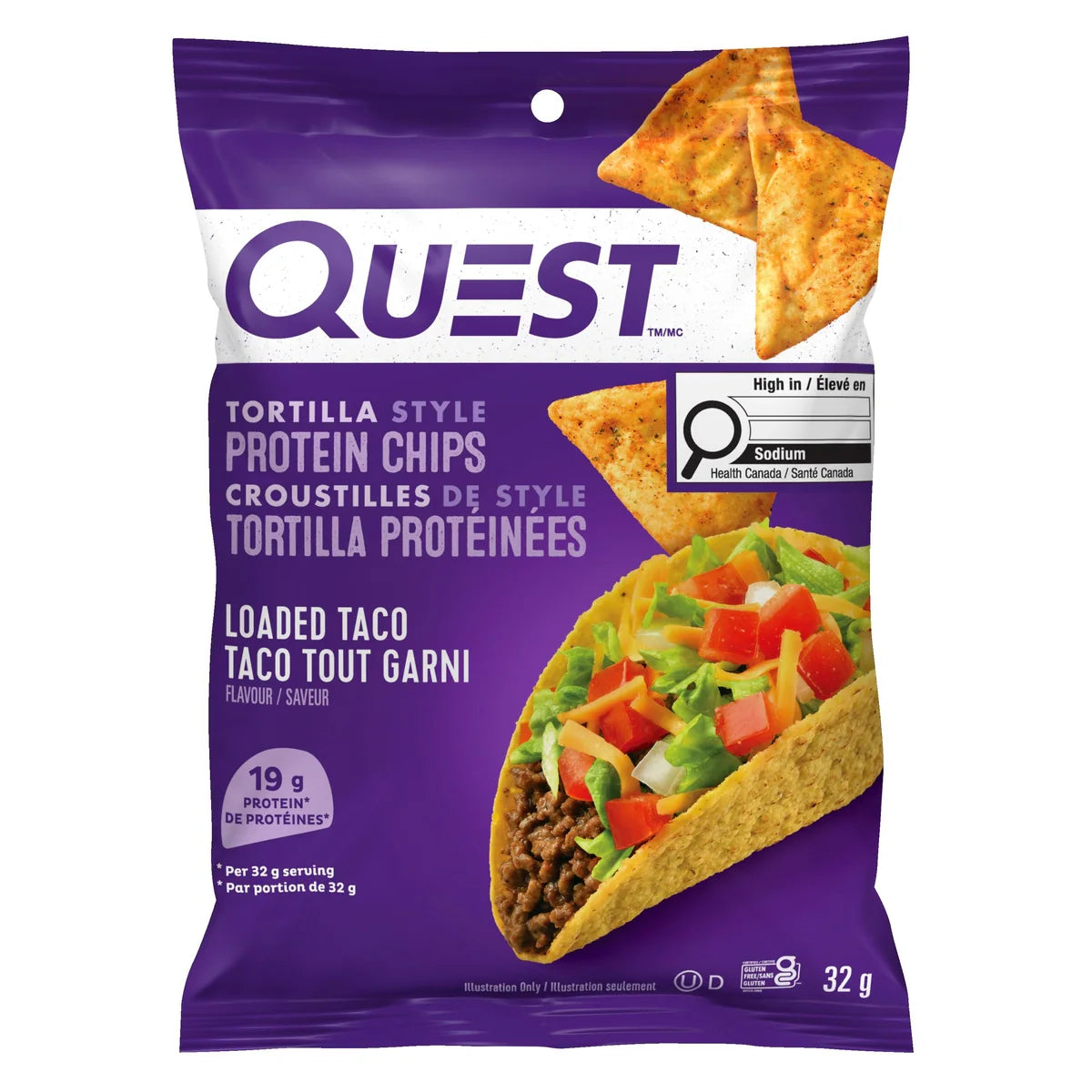 Snack de Tortilla Proteico Sabor Taco Quest