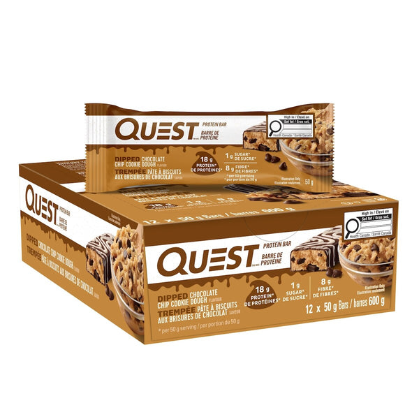 Barra Proteica Bañada Masa de Galleta con Chocolate Quest
