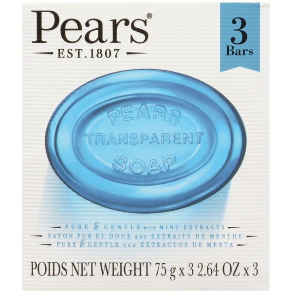 Jabón en Barra Transparente con Menta 3 un. Pears