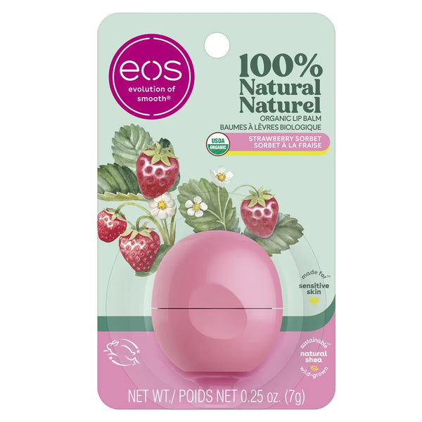 Bálsamo Labial en Esfera Sorbete de Frutilla EOS