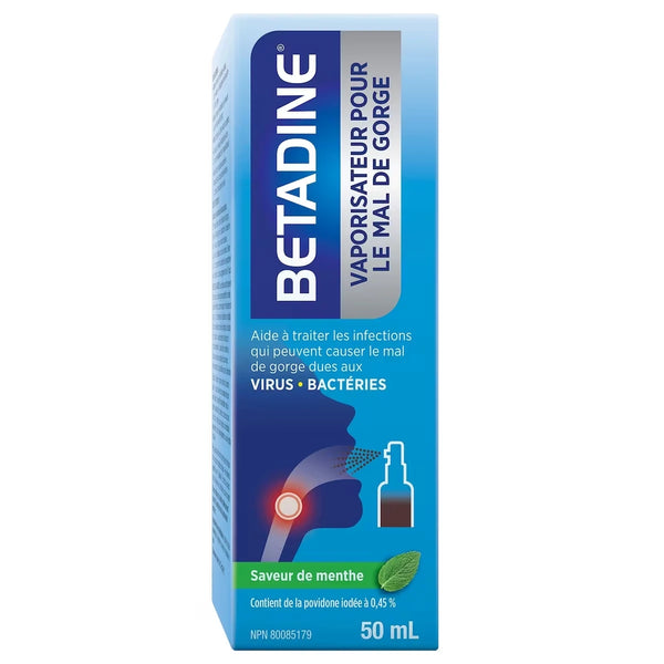 Spray para el Dolor de Garganta Sabor Menta 50 ml Betadine